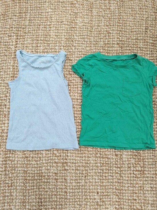 next Other - next Green Short Sleeve Pocket Tee + Blue Next Best Top